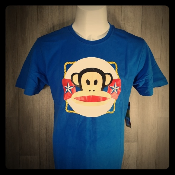 JR Men's Blue Paul Frank Cotton Graphic Tees - Picture 2 of 8